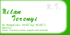 milan terenyi business card